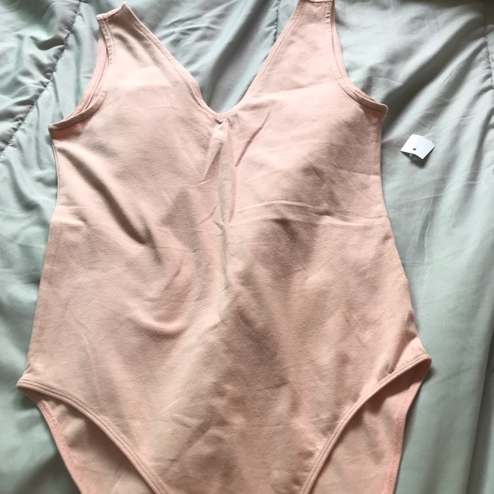 Blush pink Gap body suit.